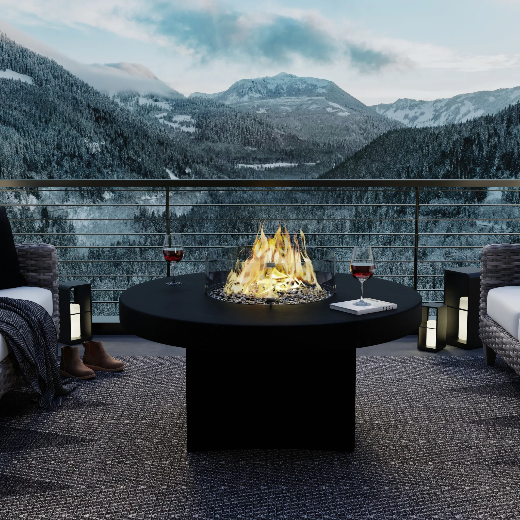 Oriflamme Blackstone Gas Fire Table