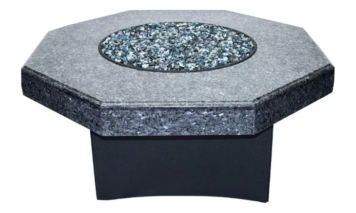 Oriflamme Gas Fire Pit Table Blue Pearl Granite