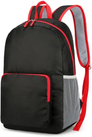 Outdoor Backpack Foldable Lightweight Hiking Daypack Large Capacity Travel Cycling Pack for Trekking Camping Trips (Red)