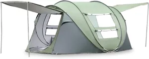 Outdoor Easy Pop Up Tents Compatible with Camping 3-4/5-8 Person Waterproof Automatic Setup Family Tent Travel Hiking Backpacking (Green 5 8 Person)