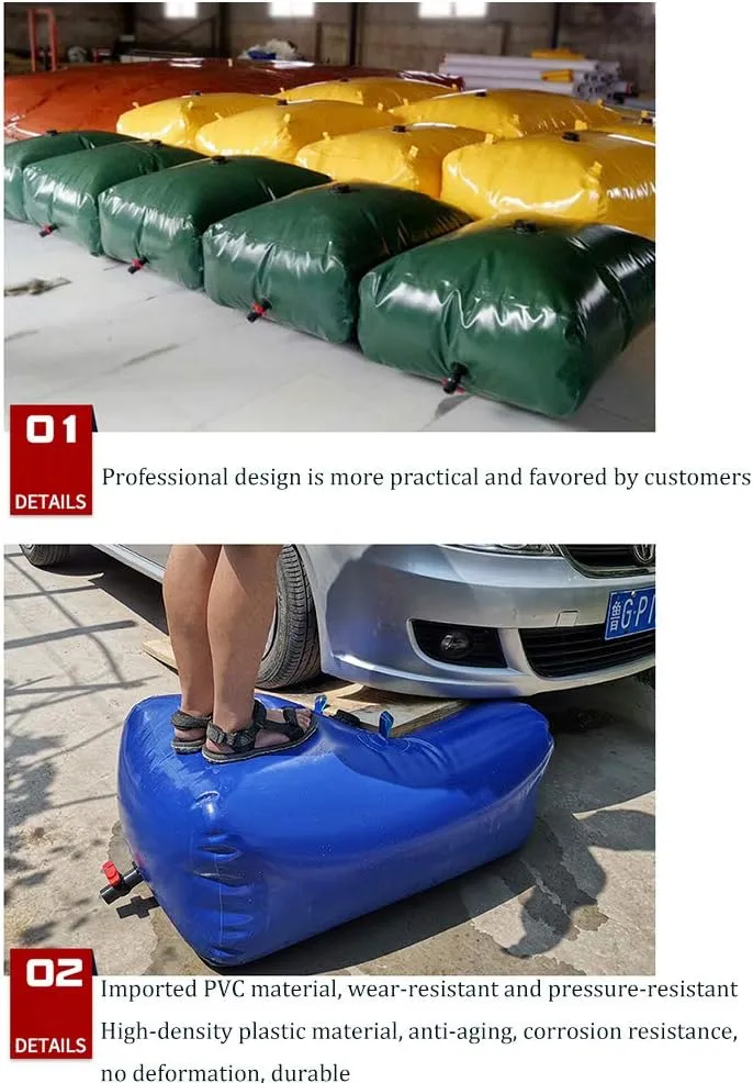 Outdoor Large-Capacity Water Storage Container, car Portable Bucket Collapsible Soft Water Storage Bag Drought-Resistant Emergency Water Storage Tank with Faucet, Used fo(2000L)