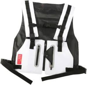 Outdoor Reflective Vest for Men Training Gear Multi-Pocket Design Highly Visible Safety Running and Cycling Vest for Camping and Outdoor Activities White