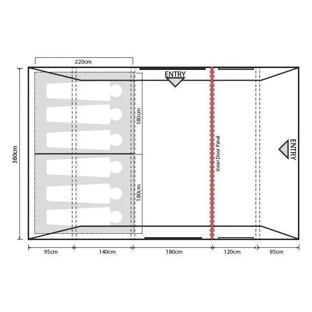 Outdoor Revolution Atom 600 Including Footprint Family Tent