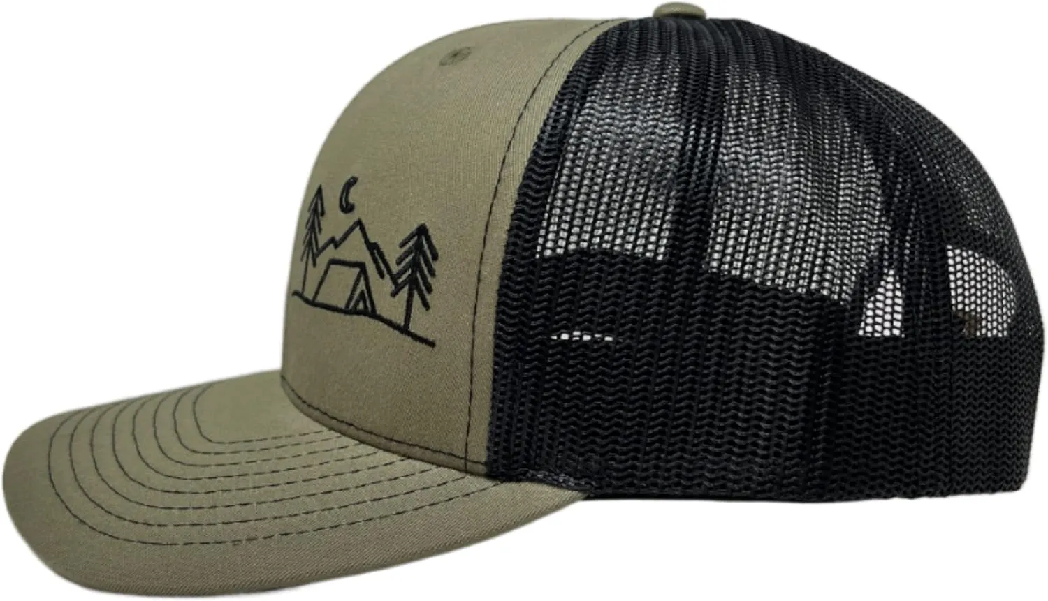 Outdoor Trucker Hat Snapback - Tent Camping Design