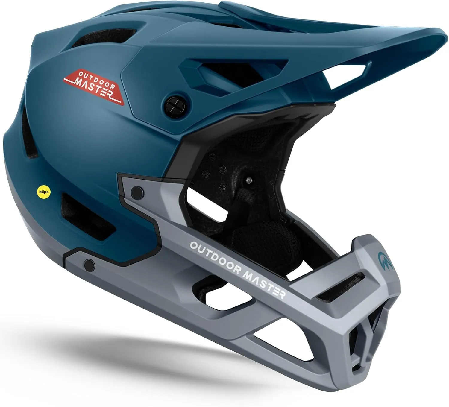 OutdoorMaster MIPS Full Face Mountain Bike Helmet for Men & Women - Two Removable Chin Pad, Ventilation Lightweight - Racing Downhill DH BMX MTB Helmet