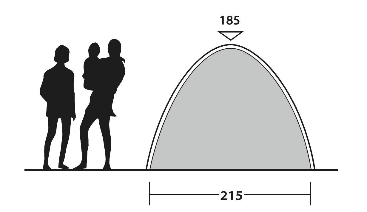 Outwell Free Standing inner L Inner Tent Black