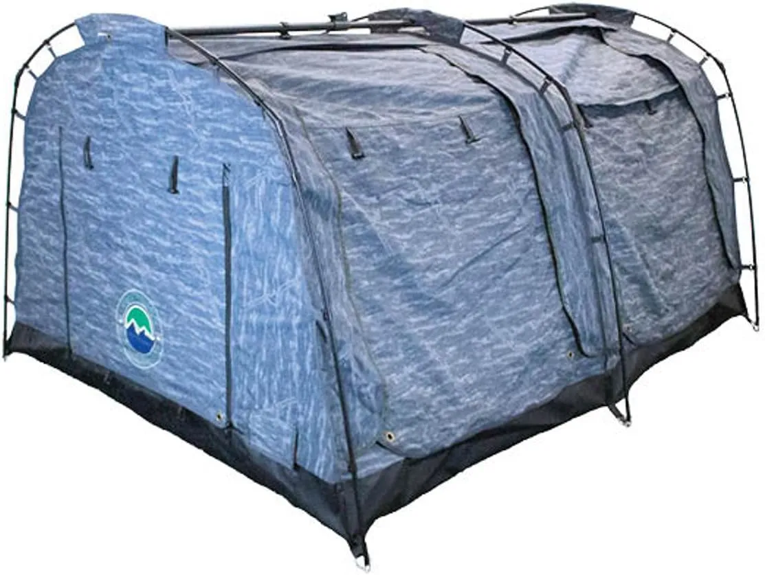 Overland Vehicle Systems XD Khumbu 2 Swag Ground Tent, Grey Body and Black Rainfly - with Internal LED Lighting - Interior Black Out Technology - 320G Rip Stop Material - Mattress Included