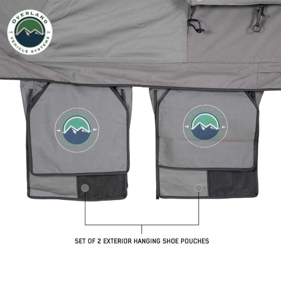OVS HD Nomadic 4 Extended Soft Shell Roof Top Tent, Grey Body & Green Rainfly