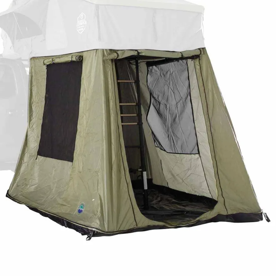 OVS HD Nomadic 4 Extended Soft Shell Roof Top Tent, Grey Body & Green Rainfly