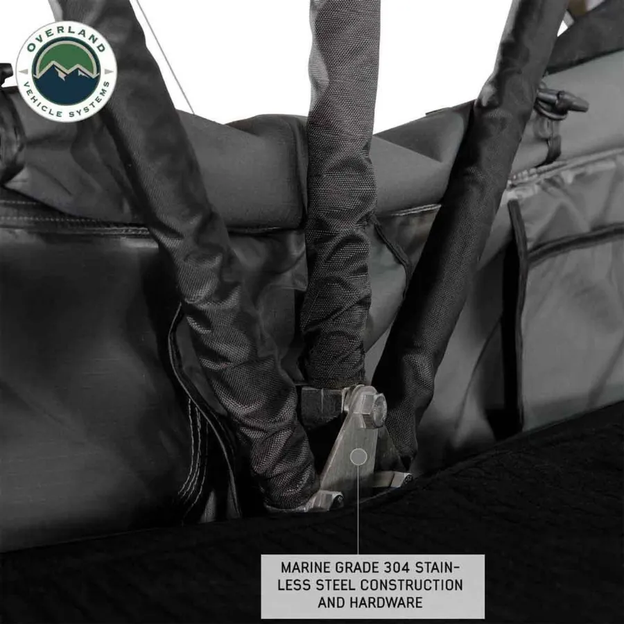 OVS HD Nomadic 4 Extended Soft Shell Roof Top Tent, Grey Body & Green Rainfly