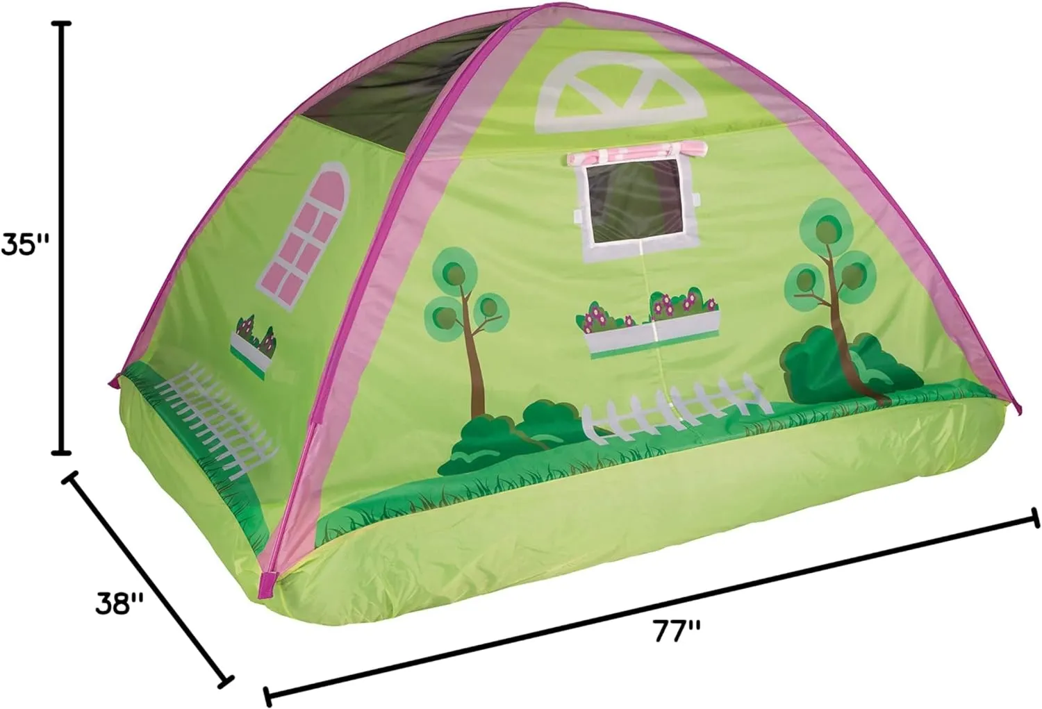 Pacific Play Tents 19600 Kids Cottage Bed Tent Playhouse - Twin Size