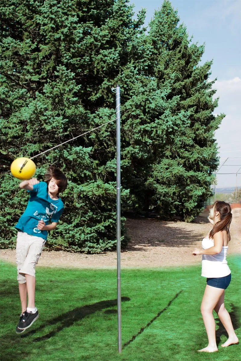 Park & Sun Sports Permanent Outdoor Tetherball Set with Accessories