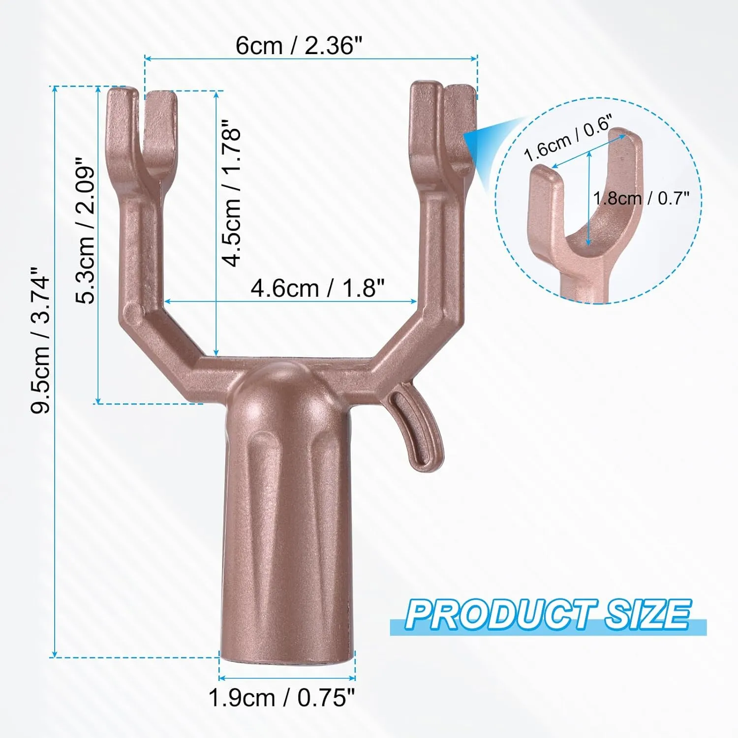 PATIKIL 24 Pack Metal Tree Branch Support Tree Straightening Kit for Propping Up Fruit Tree Tree Stake and Support Crutches Fits 0.75 inch Round Pole for Vineyard Garden Orchard, Rose Gold