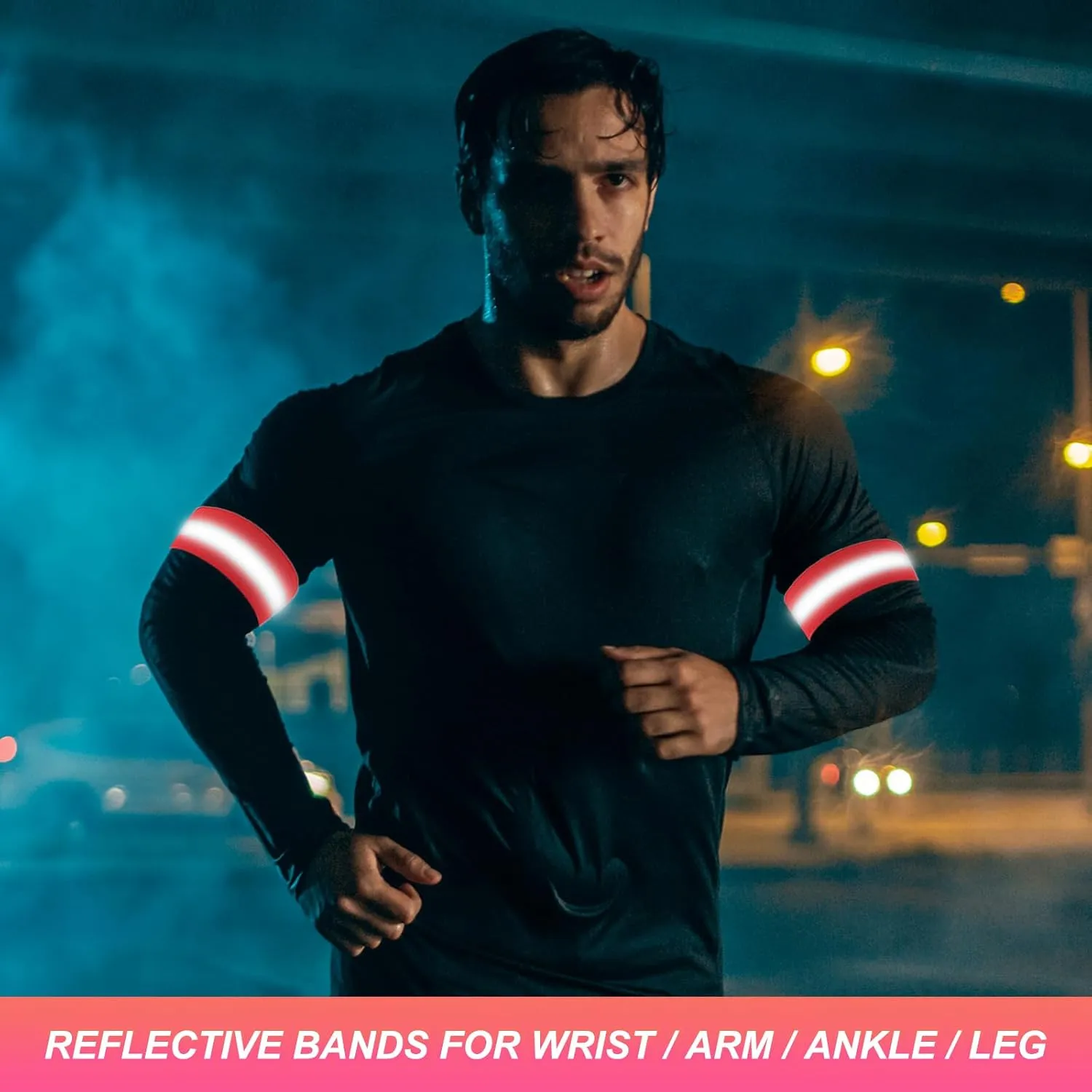 PATIKIL Reflective Bands for Wrist/Arm/Ankle/Leg, High Visibility Reflector Bands, Safety Reflector Tape Straps for Night Running Cycling
