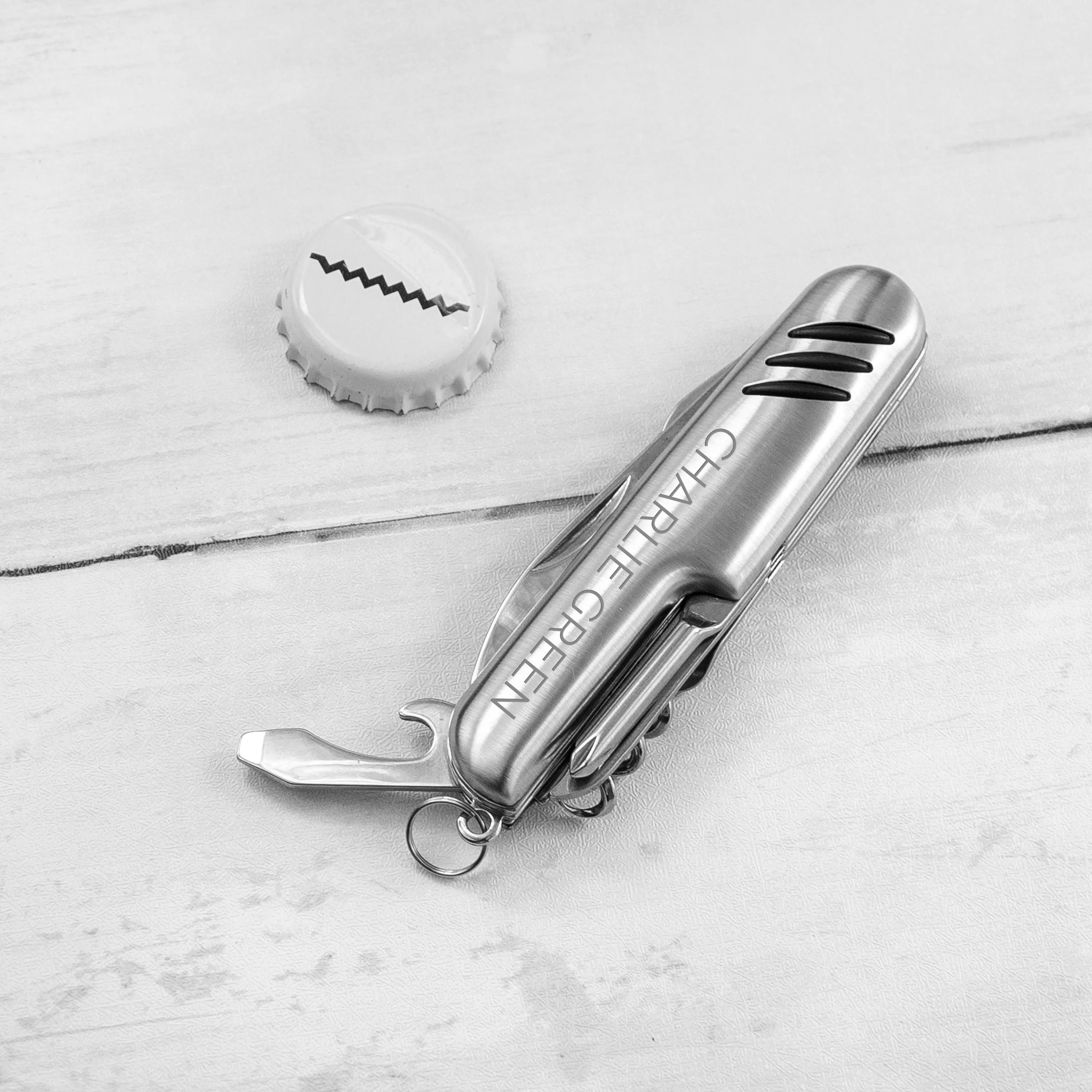 Personalised Multi Function Tool in Silver Tone