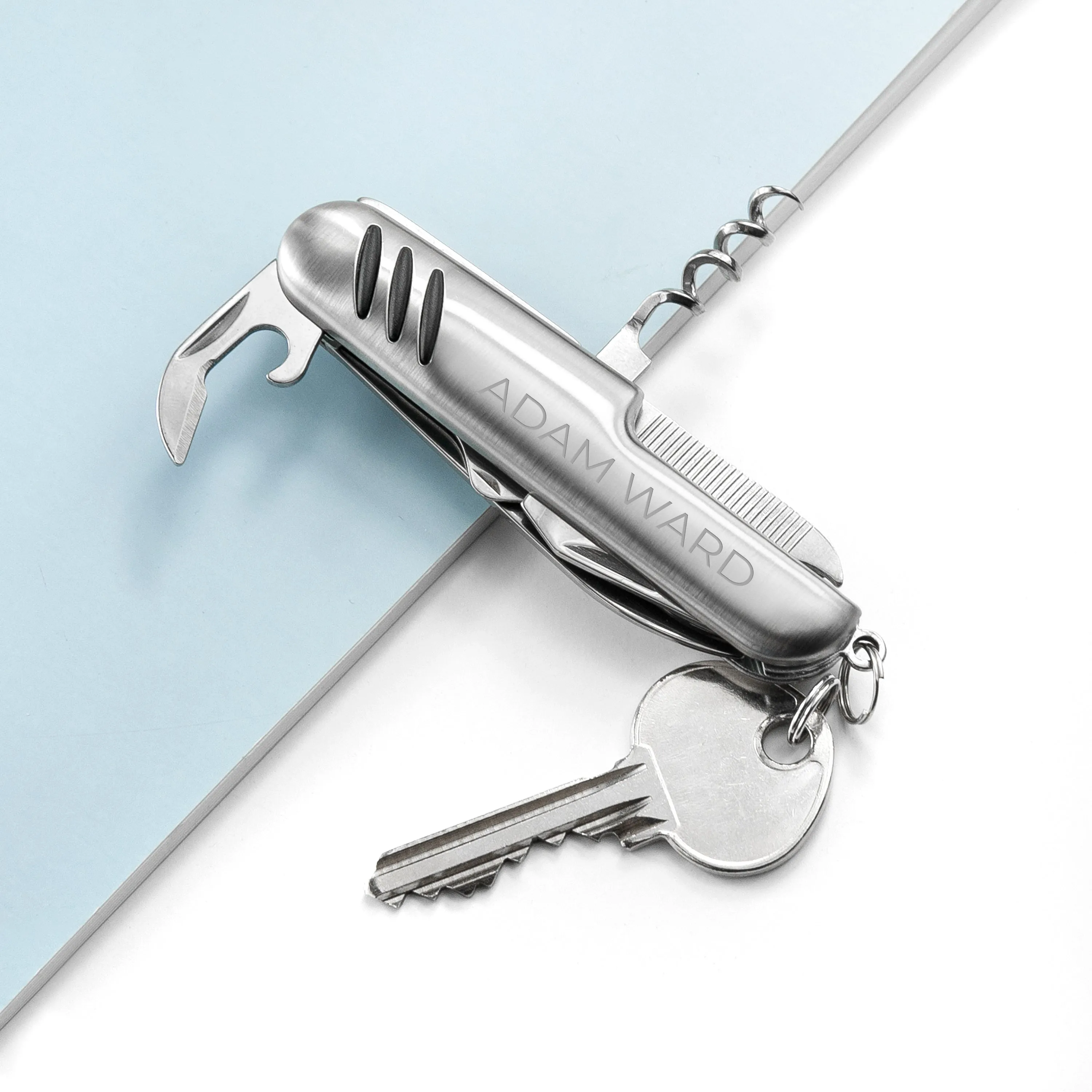 Personalised Multi Function Tool in Silver Tone