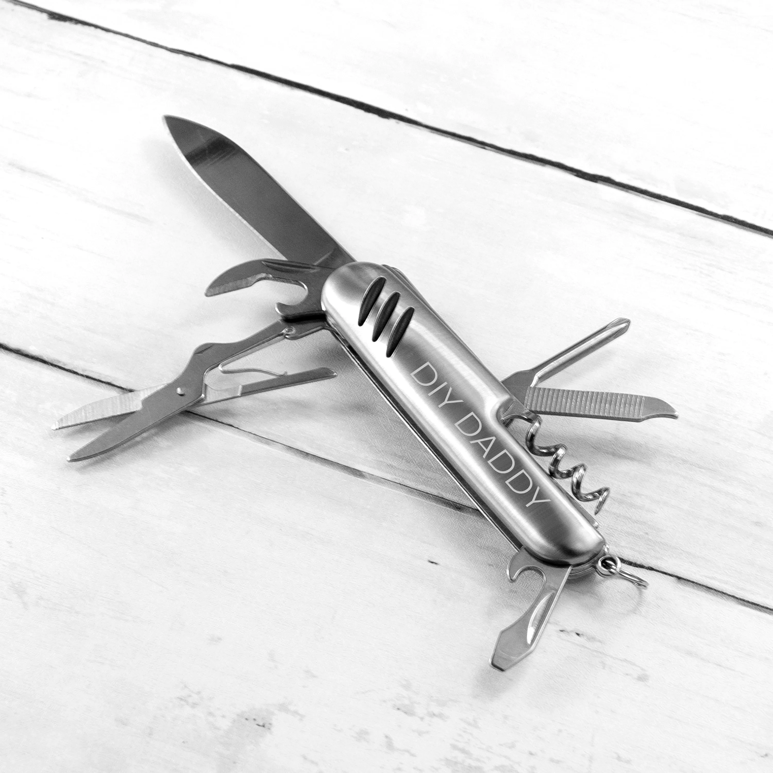 Personalised Multi Function Tool in Silver Tone