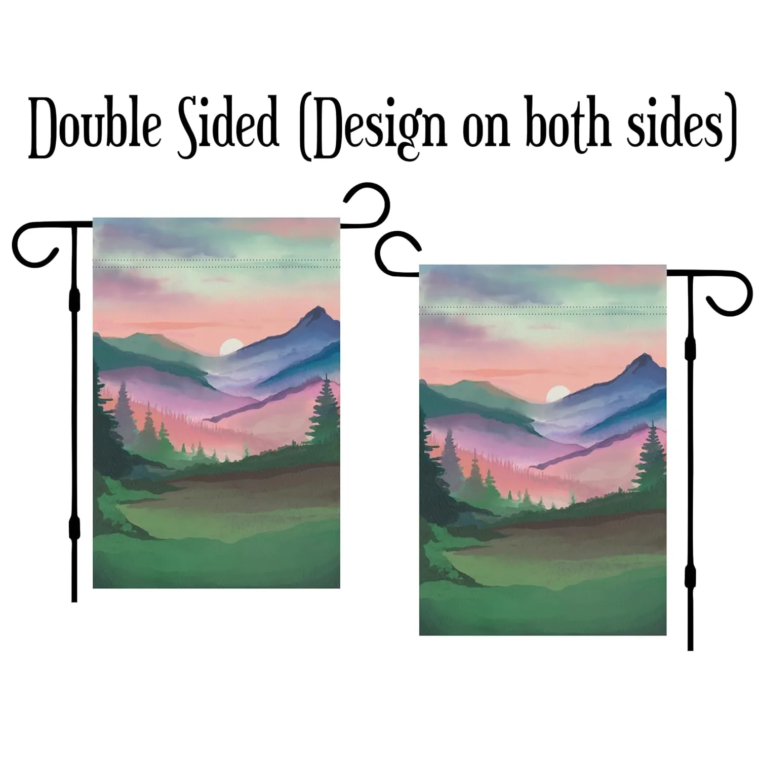 Personalized camper Garden Flag for Campsite, Custom outdoor camping decoration sign, unique yard decor for RV travel trailer, Motorhome, tent, camping enthusiasts (Solid Hybrid popup camper trailer)