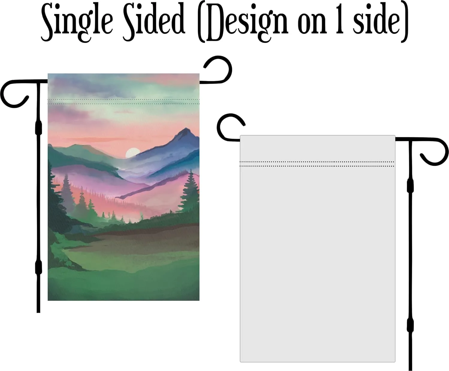 Personalized camper Garden Flag for Campsite, Custom outdoor camping decoration sign, unique yard decor for RV travel trailer, Motorhome, tent, camping enthusiasts (Solid Hybrid popup camper trailer)