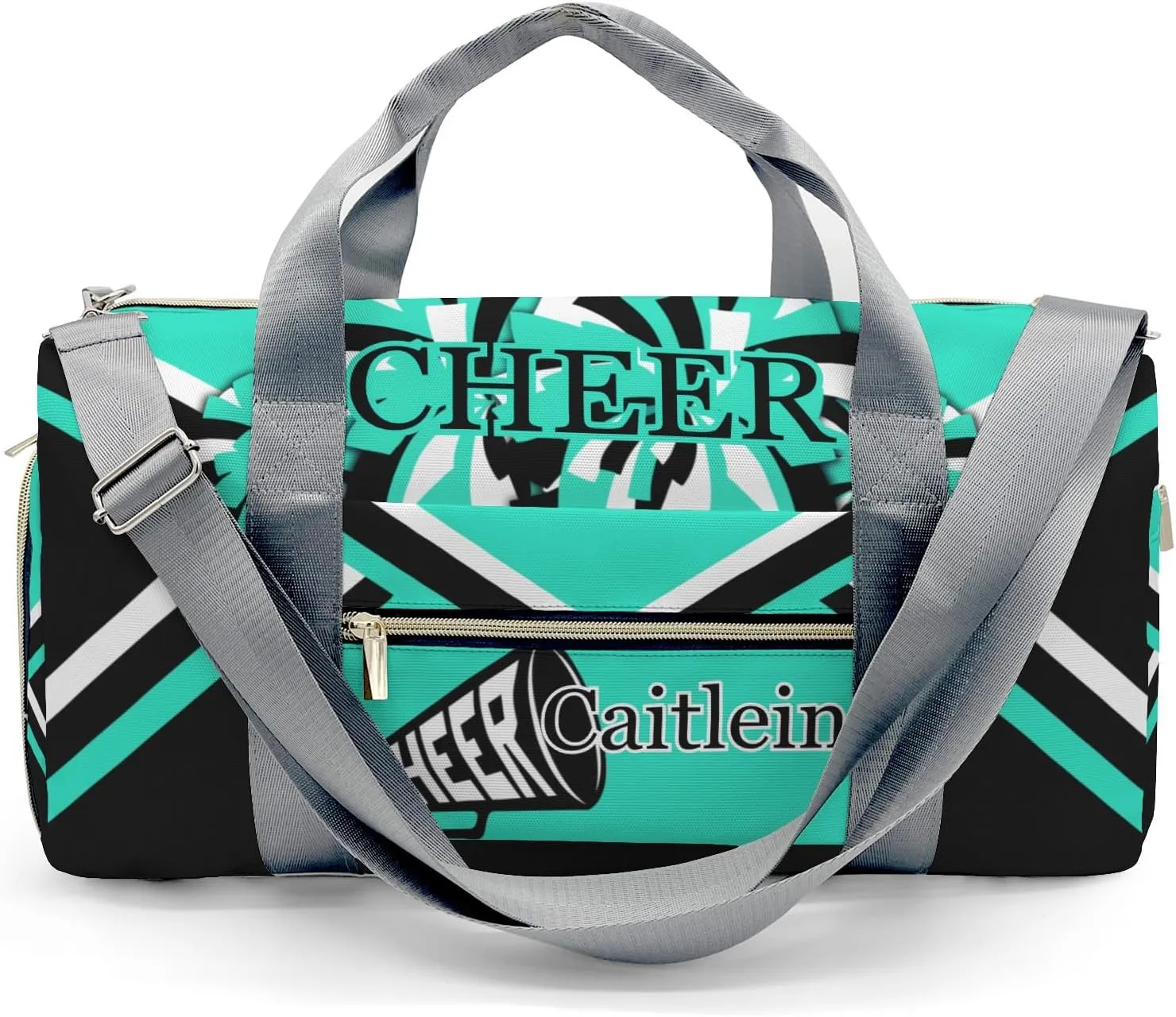 Personalized Cheer Green Custom Multi-functional Travel Bag, Unisex Portable Duffel Bag, Short Distance Travel Assistant