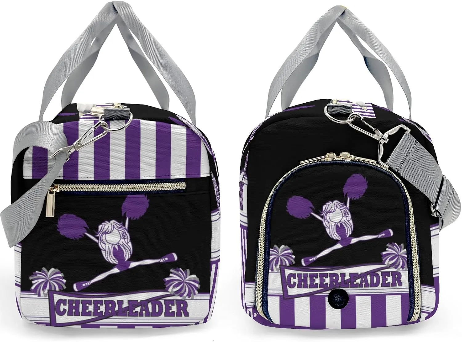 Personalized Cheerleader Girl Gymnast Purple Customized Multi-functional Handbag Travel Bag, Unisex Portable Travel Bag, Sports and Fitness Duffel Bag, Short Trip Storage Bag