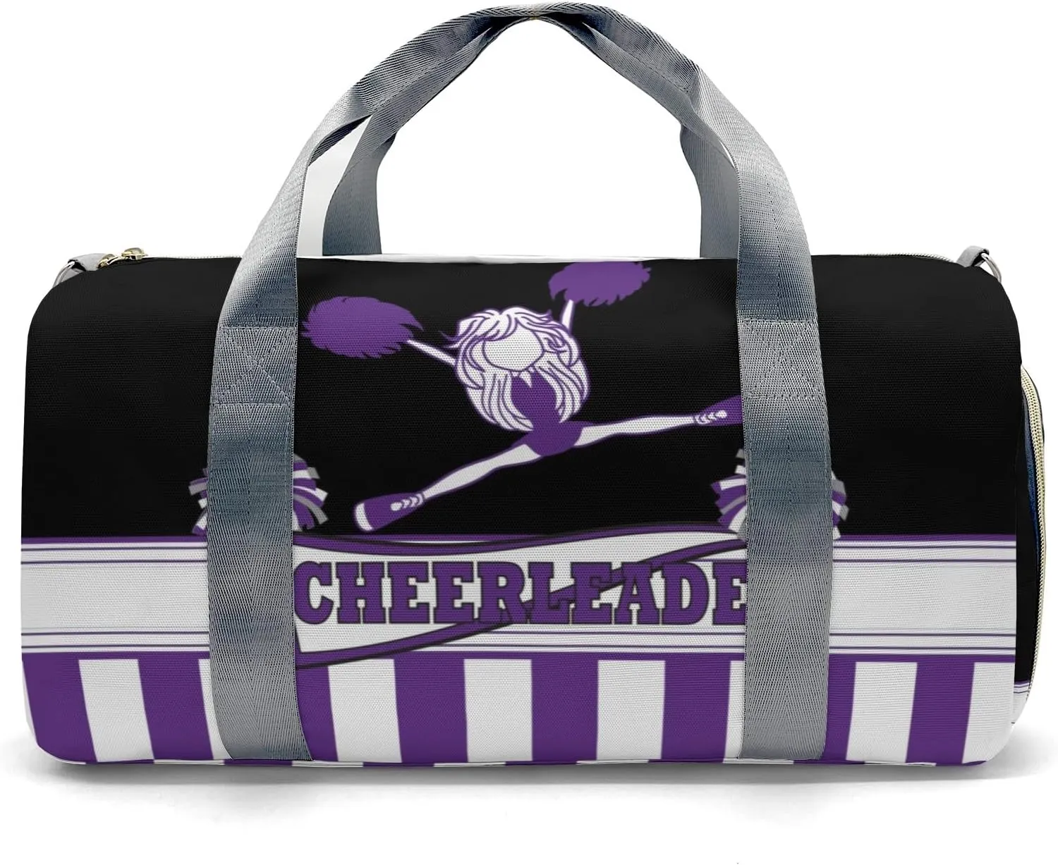 Personalized Cheerleader Girl Gymnast Purple Customized Multi-functional Handbag Travel Bag, Unisex Portable Travel Bag, Sports and Fitness Duffel Bag, Short Trip Storage Bag
