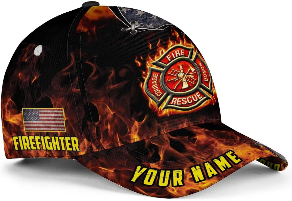 Personalized Firefighter Baseball Caps, Firefighter Hats, Fire Department Hat, Fireman Cap Thin Red Line Trucker Hats