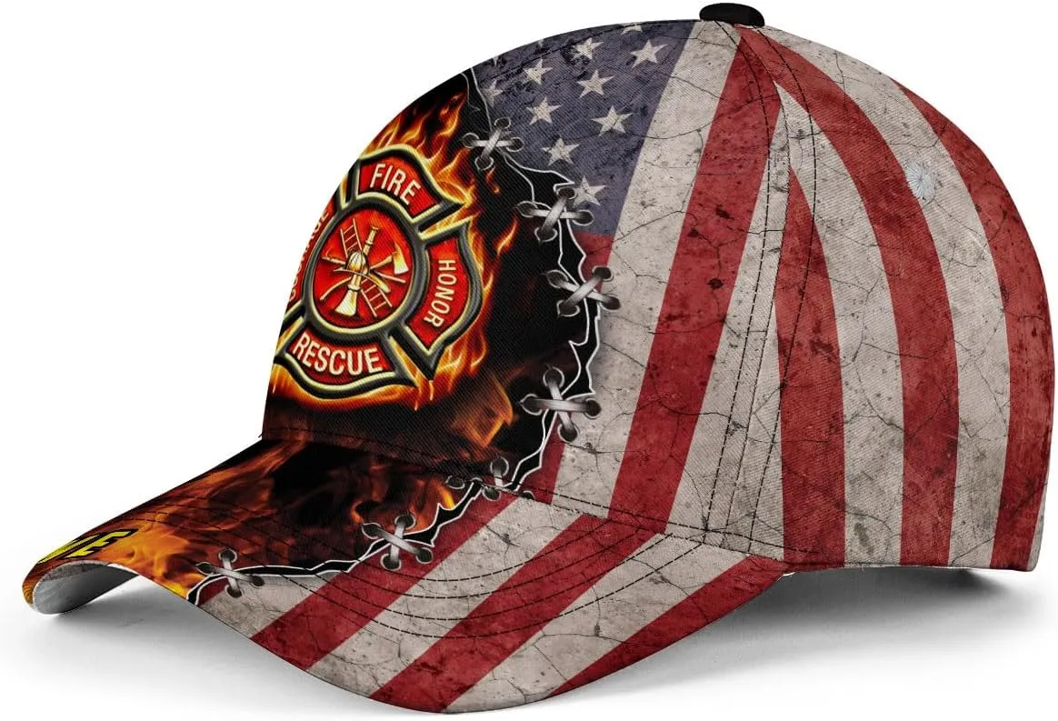 Personalized Firefighter Baseball Caps, Firefighter Hats, Fire Department Hat, Fireman Cap Thin Red Line Trucker Hats