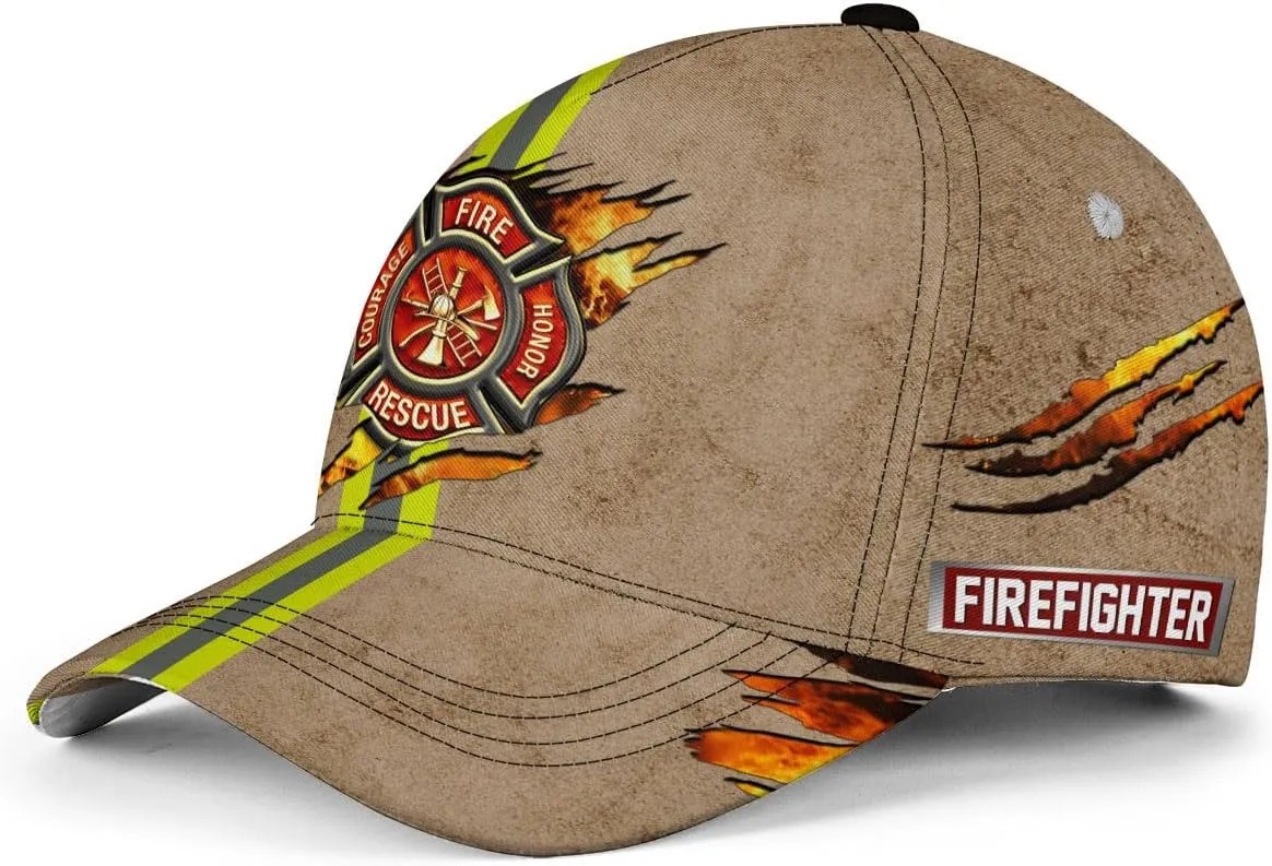 Personalized Firefighter Baseball Caps, Firefighter Hats, Fire Department Hat, Fireman Cap Thin Red Line Trucker Hats