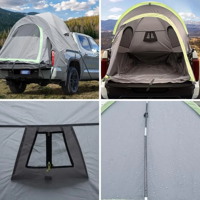 Pickup Truck Bed Tent, Gladiator Truck Tent 5.5ft with Removable Rainfly and Carrying Case, Pickup for 5-5.5ft Bed for Jeep Gladiator Full-Size Compact