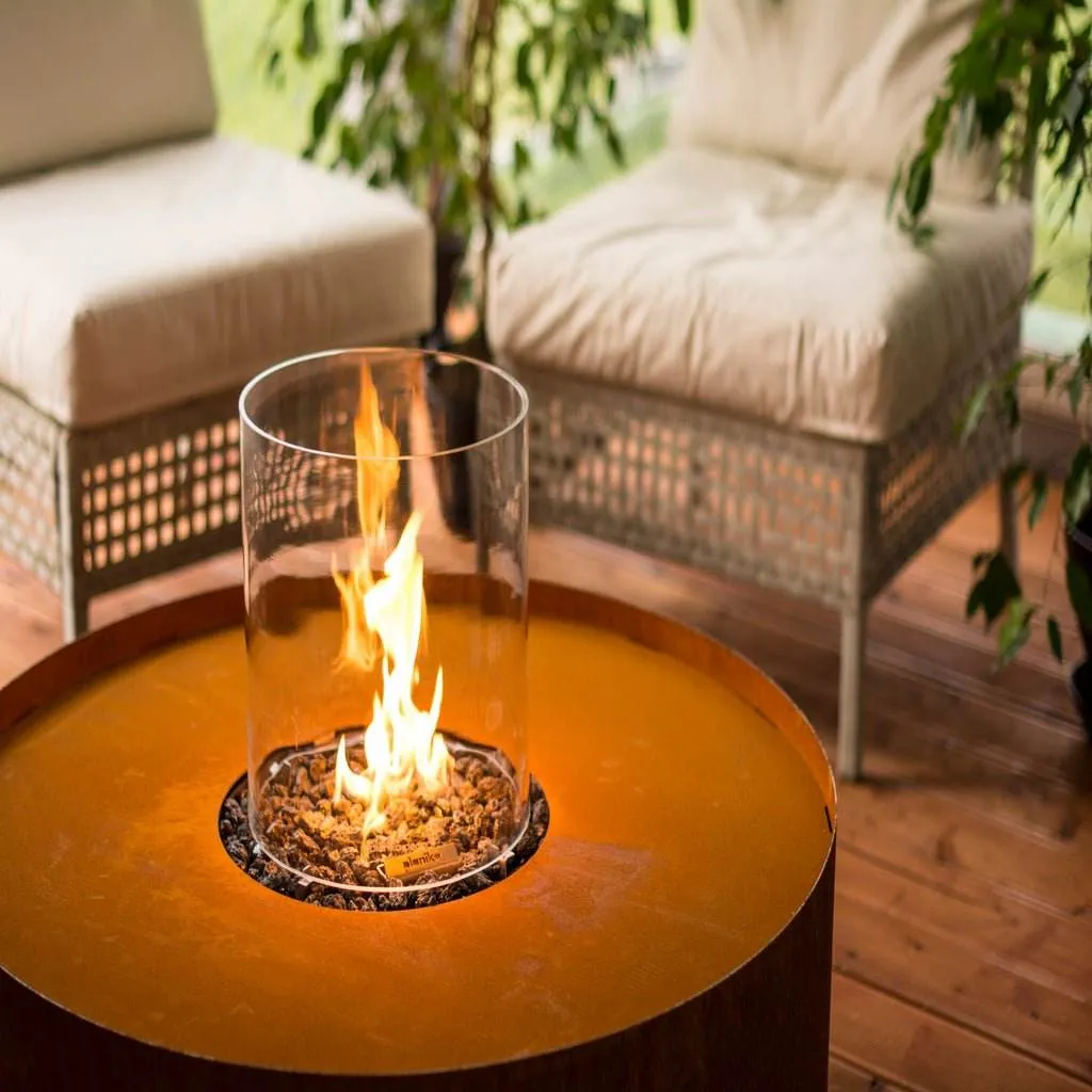 Planika Galio Corten Outdoor Gas Fire Pit - Custom Size