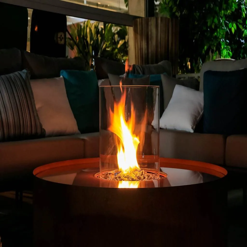 Planika Galio Corten Outdoor Gas Fire Pit - Custom Size