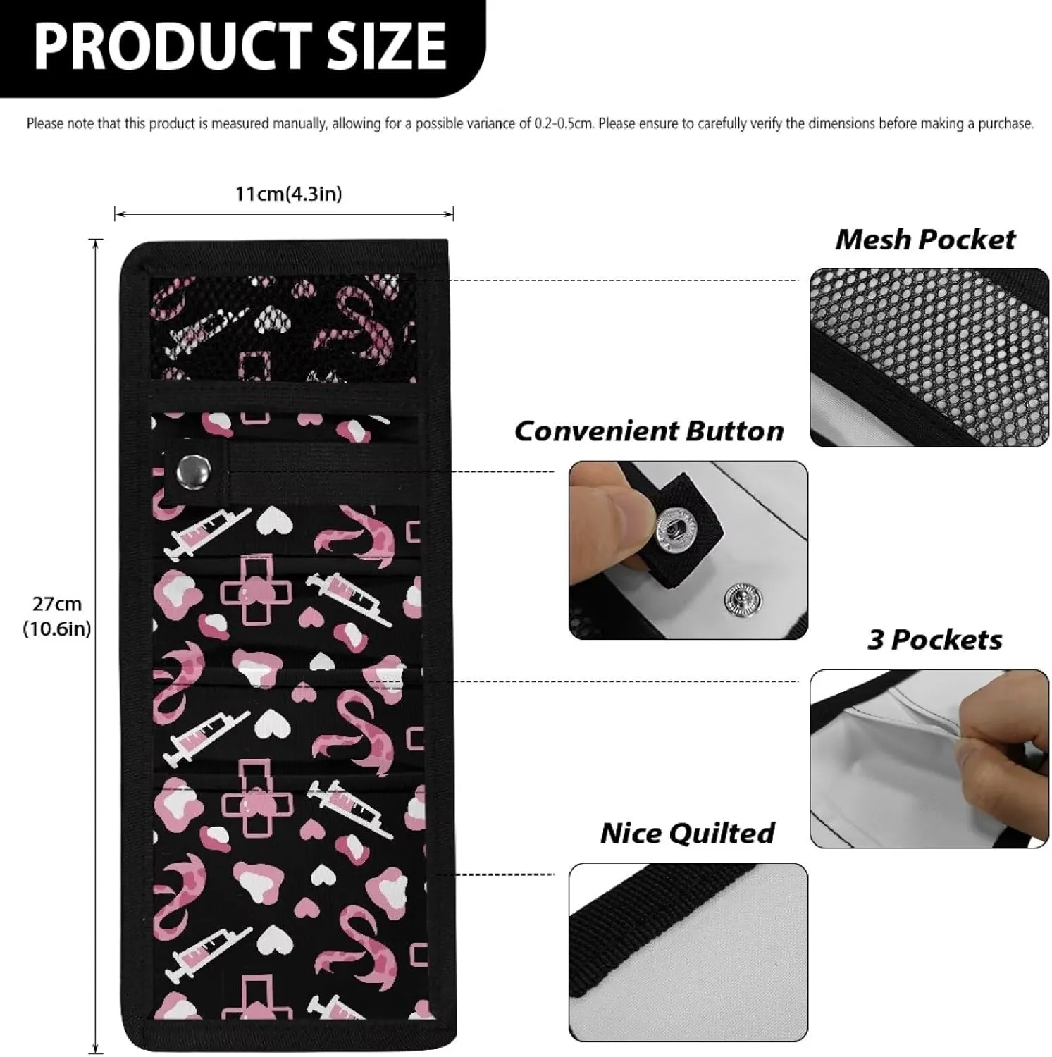 Pocket Protector Nurse, Nursing Organizer Pouch for Nurses, Tool Pocket Pouch for Hospital