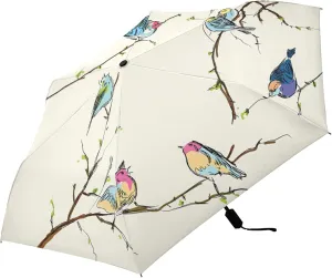 Poeticcity Folding Umbrella, Anti-UV 3 Folds Lightweight Parasol, Compact Windproof Strong Umbrellas for Car Travel Sun & Rain
