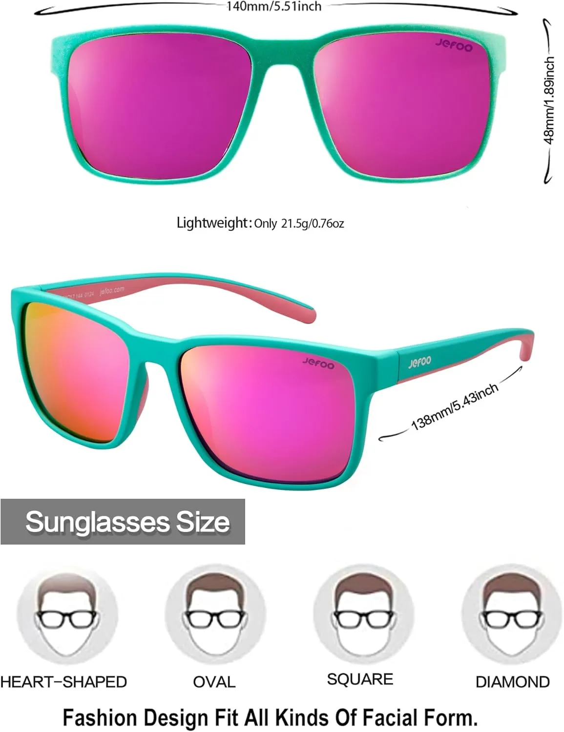 Polarized Fishing Sunglasses for Men Women Kayaking Surfing Driving Lightweight Sports Sun Glasses UV Protection