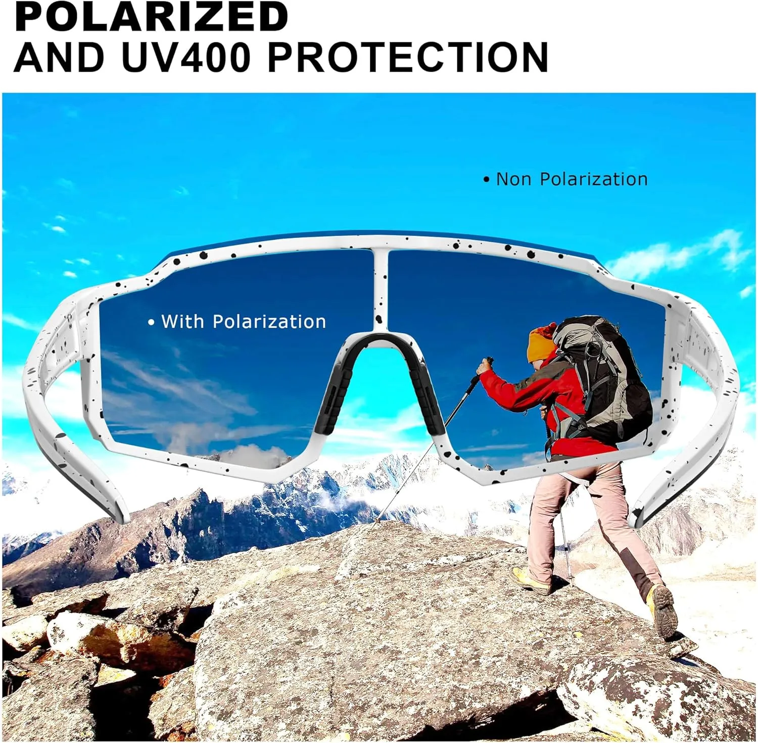 Polarized Sports Sunglasses for Men Women Youth Baseball Fishing Running Cycling Golf Trekking TAC Glasses