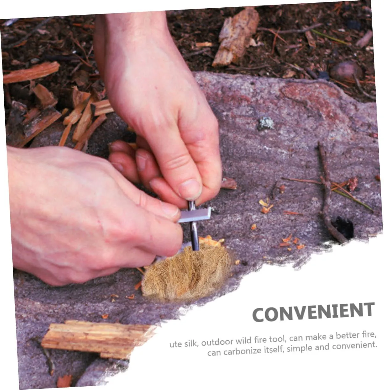POPETPOP 5sets Lightweight Outdoor Fire Starter Easy to Use for Camping Hiking Survival Gear 3pcs*5