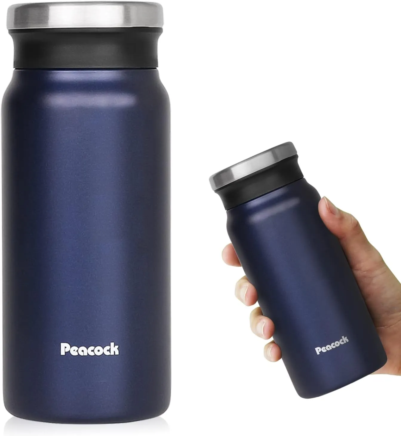 Portable 14oz Coffee Thermos Travel Coffee Tumbler Stainless Steel Insulated Vacuum Bottle for Hot and Cold Drinks Leak Proof Travel Mug with Lid On the Go Cup