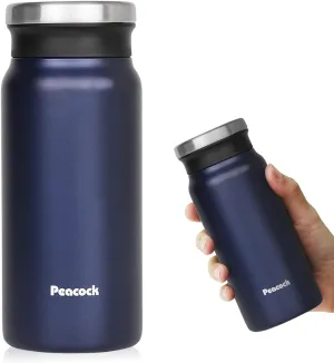 Portable 14oz Coffee Thermos Travel Coffee Tumbler Stainless Steel Insulated Vacuum Bottle for Hot and Cold Drinks Leak Proof Travel Mug with Lid On the Go Cup