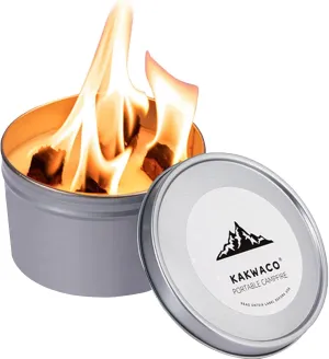 Portable Campfire, Portable Fire Pit for Camping, 3-5 Hours of Burn Time Campfire in a Can for Picnics, Cooking and Party, Ideal White Elephant Gifts for Adults