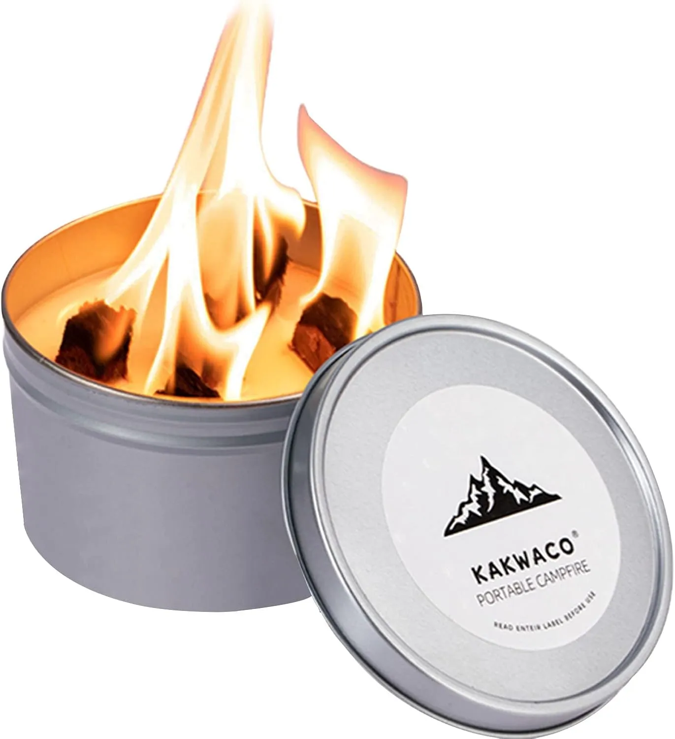 Portable Campfire, Portable Fire Pit for Camping, 3-5 Hours of Burn Time Campfire in a Can for Picnics, Cooking and Party, Ideal White Elephant Gifts for Adults
