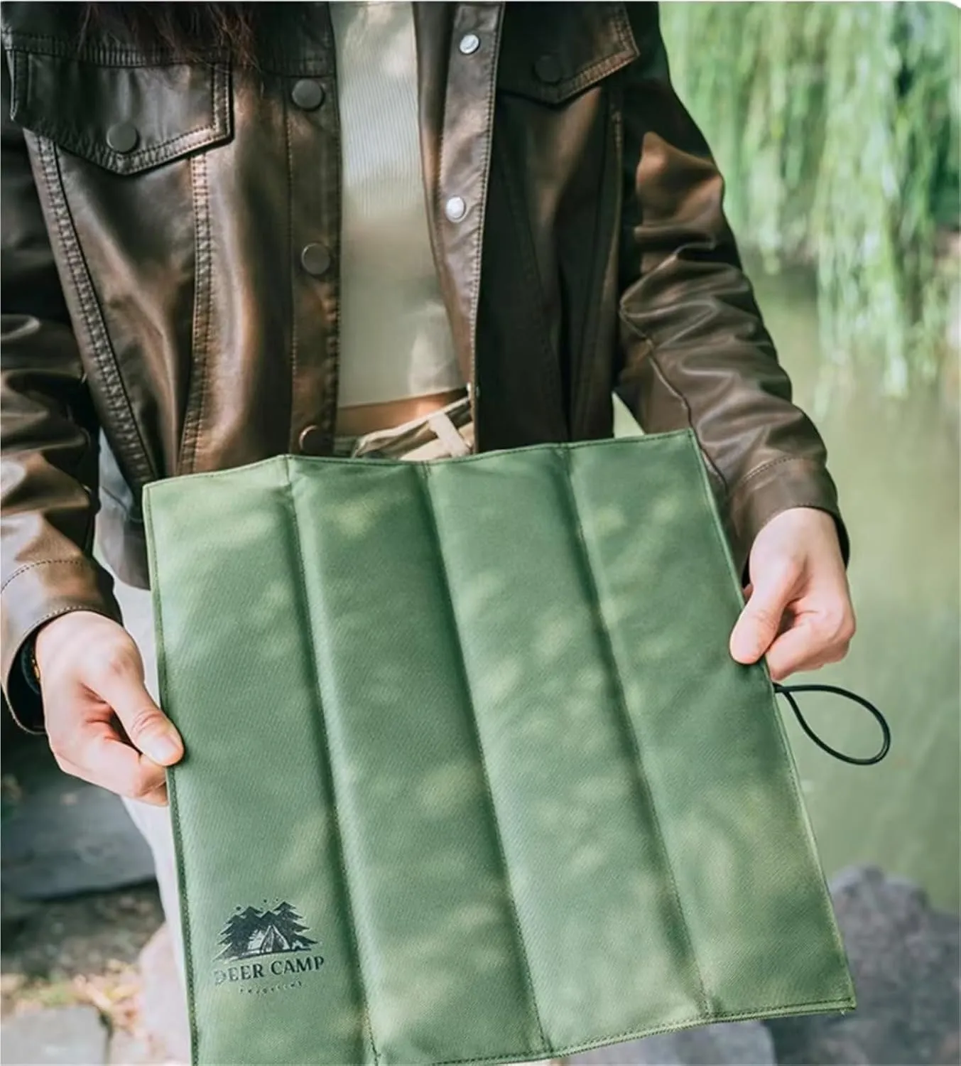 Portable Foldable Outdoor Cushion for Camping, Trekking, Climbing, and Travel - Moisture-Proof and Comfortable Support(Khaki)