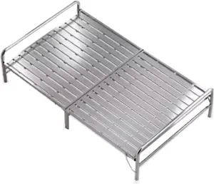 Portable Folding Bed for Adults, Folding Cots for Adults No Assembly Stainless Steel 400kg Loading Cot for Sleeping, Space Saving Fold Up Bed for Easy Storage(60cm)