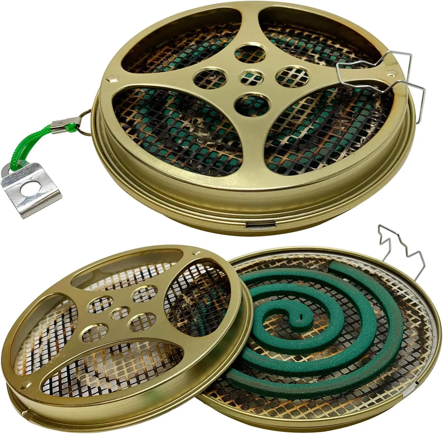 Portable Mosquito Coil Holder - Mosquito Coil & incense burner for Outdoor use, Pool side, Patio, Deck, Camping, Hiking, etc... (includes Set of 2 Holders)