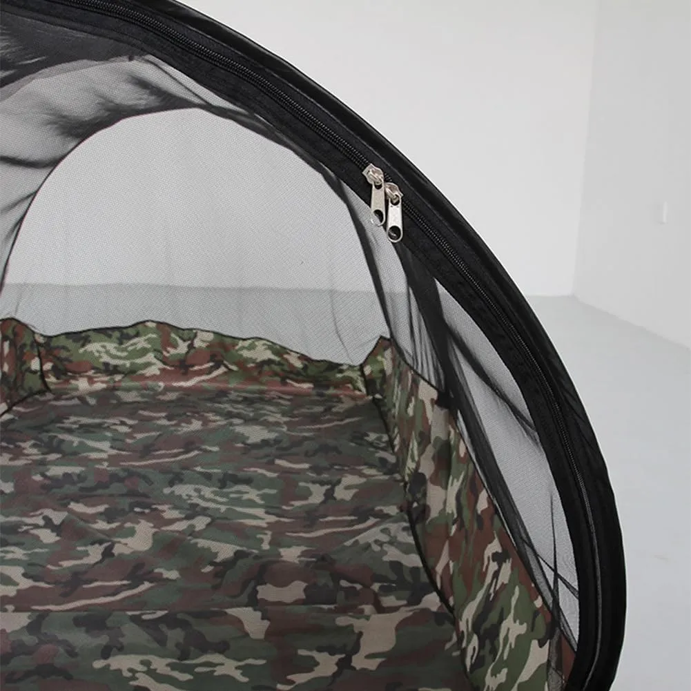 Portable Mosquito Tent | Folding Netting Bed Tent with Bottom | Easy Setup Camping Tent | Fine Mesh Mosquito Net for Outdoor, Travel, Backyards | Spacious Black Mesh Tent for Adults & Kids