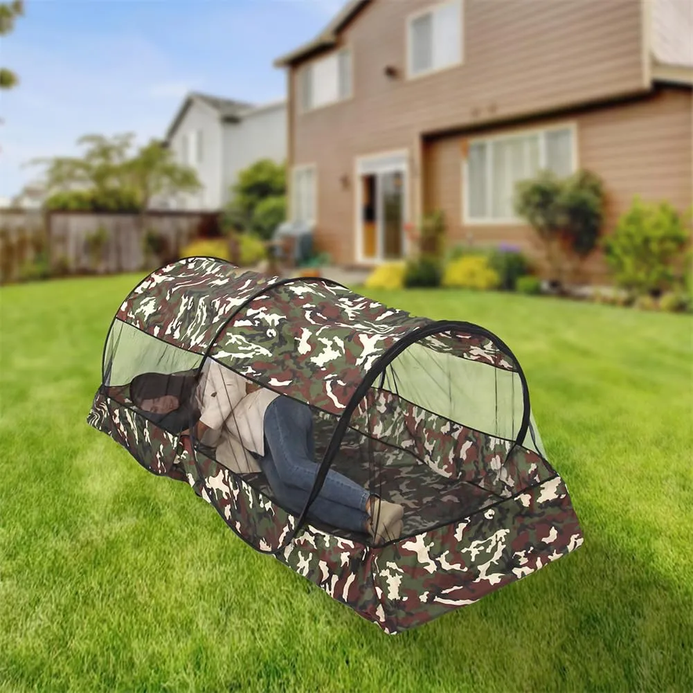 Portable Mosquito Tent | Folding Netting Bed Tent with Bottom | Easy Setup Camping Tent | Fine Mesh Mosquito Net for Outdoor, Travel, Backyards | Spacious Black Mesh Tent for Adults & Kids