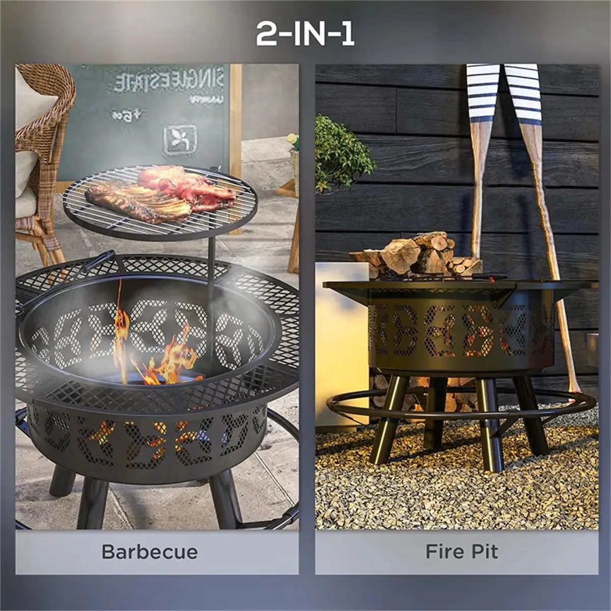 Portable Outdoor Fire Pit for Camping & Backyard