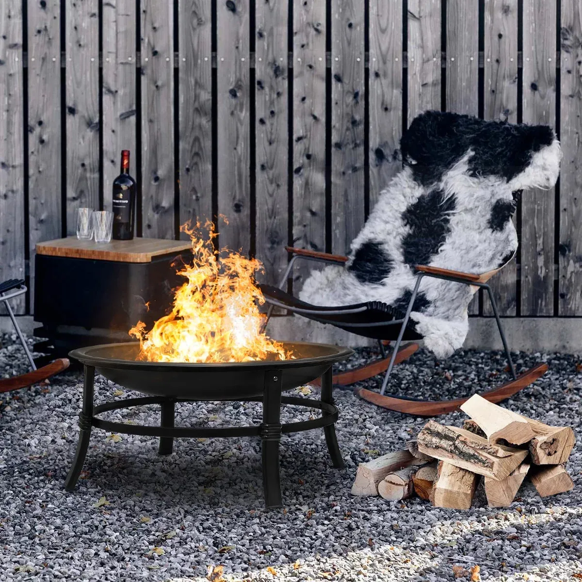 Portable Wood Burning Fire Bowl Heater for Camping