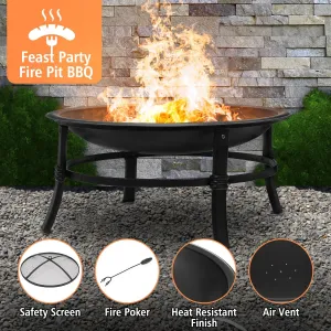 Portable Wood Burning Fire Bowl Heater for Camping