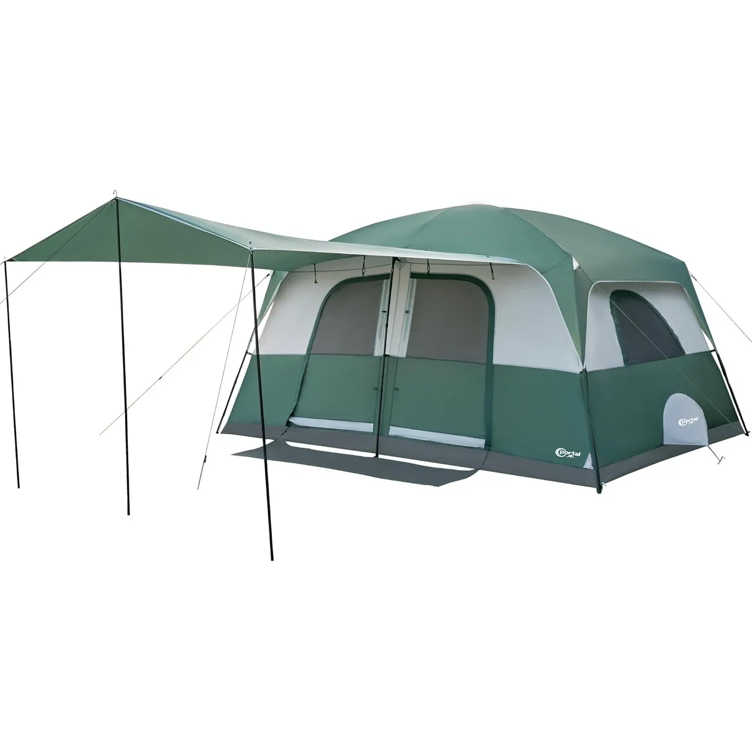 PORTAL 6 | 8 | 10 Person Family Camping Tent with Porch, Big Family Camping Tent with Tall Height, Good Ventilation, Water Resitant Large Tent for Outdoor Camping, Backyard